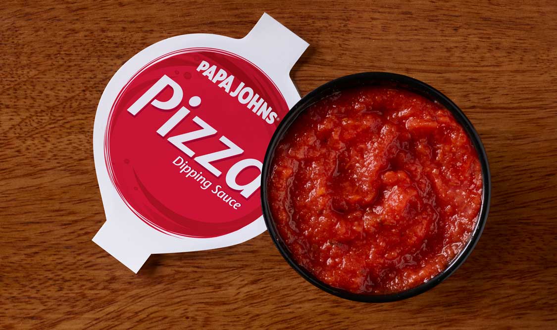 Pote de salsa de pizza