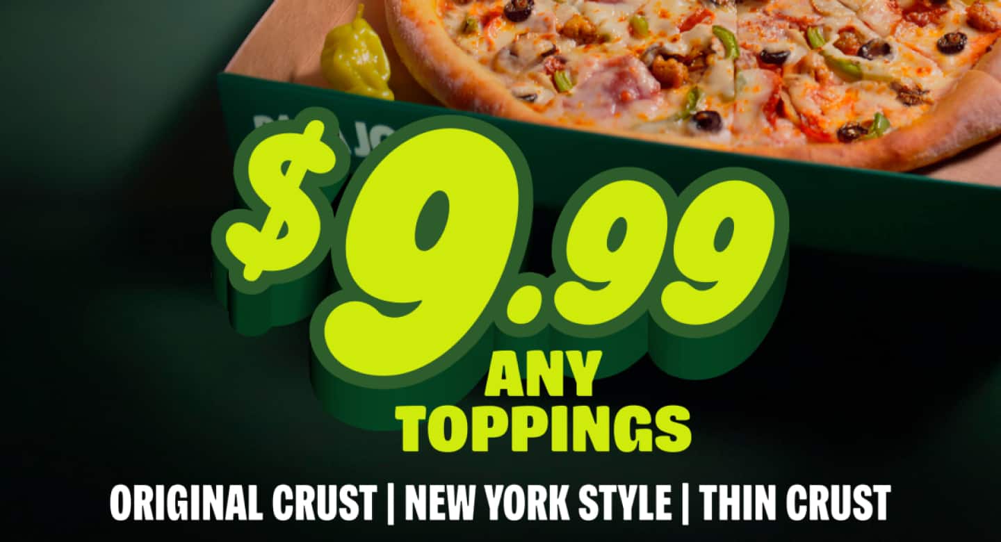 Any Pizza From $9.99