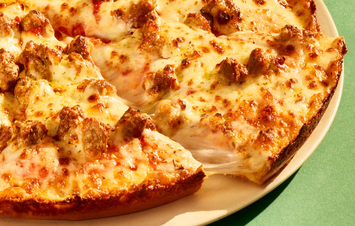 pan pizza at Papa Johns