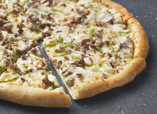 12 Inch Pan Philly Cheesesteak Pizza