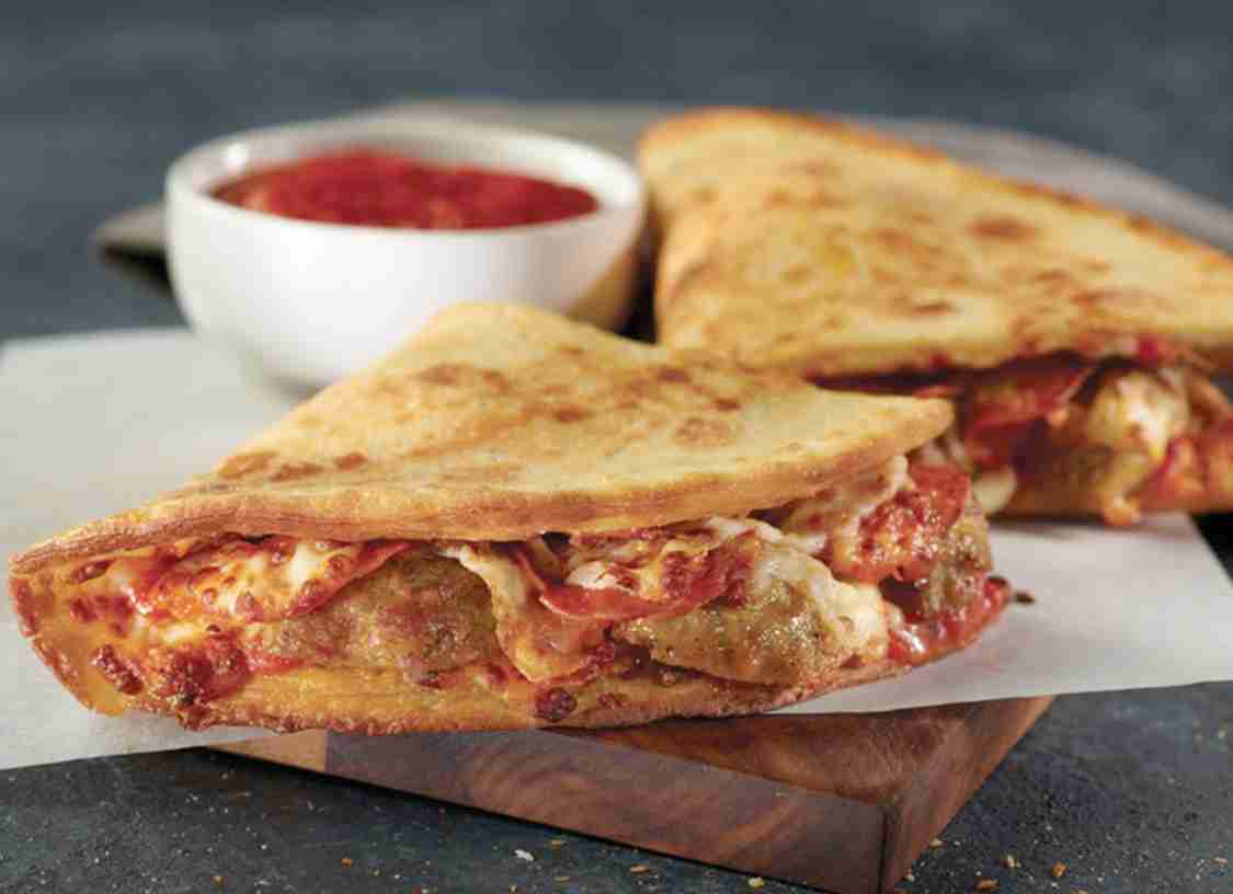 Meatball Pepperoni Papadia The Delicious Pizza Sandwich Papa John S